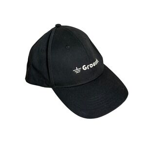 New Groundz Dad Unisex Black Logo Baseball Cap Adjustable Snapback Hat